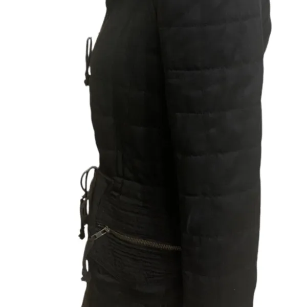 Aritzia Wilfred Marquis Black Quilted Coat Jacket w/ Adjustable Cinched Waist - Image 4