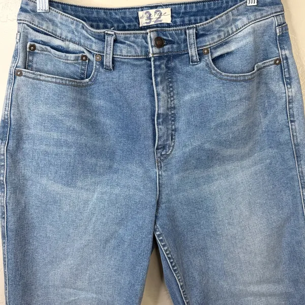 Free People We The Free Crvy High Rise Vintage Inspired Straight Jeans Size 32 - Image 5