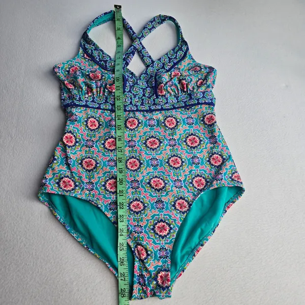 Catalina‎ Medallion Print One Piece Swimsuit Multi Color CTL37183 Size L 12-14 - Image 8