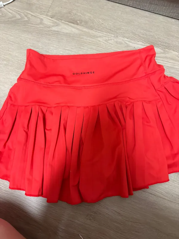 Gold Hinge Skirt Candy Red Medium - Image 2