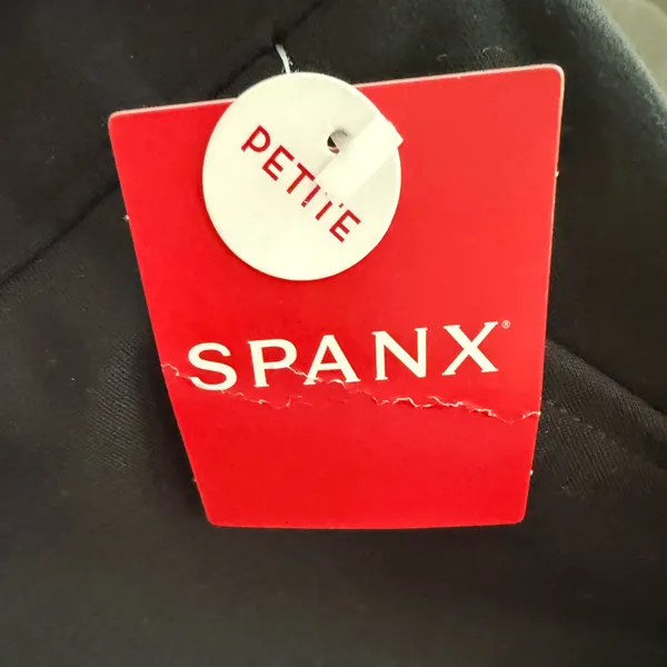 Spanx Petite The Perfect Fit Ponte Wide Leg High Rise Pants Black Size Small - Image 4