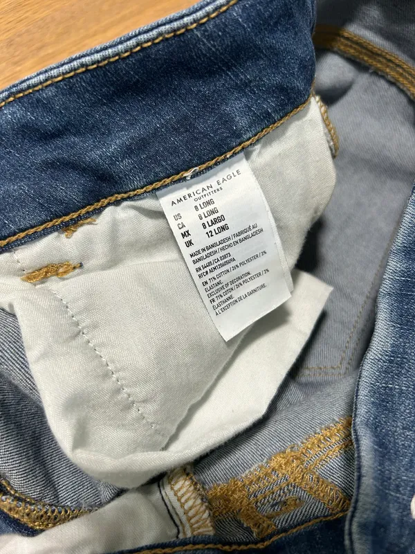 American Eagle Size 8 long curvy hi rise jegging skinny jeans - Image 10