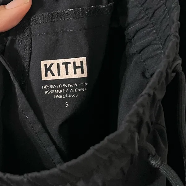 KITH Keala Black Nylon Graphic Track Pants Joggers Sweats - Image 12