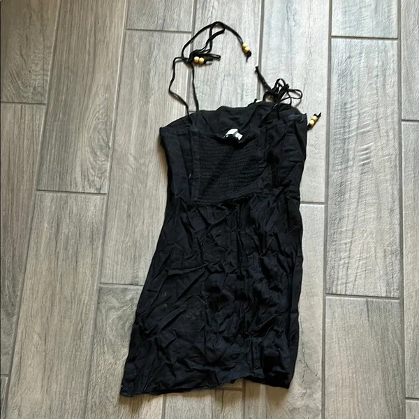 Mango Black Dress with Beaded Accents - Image 8