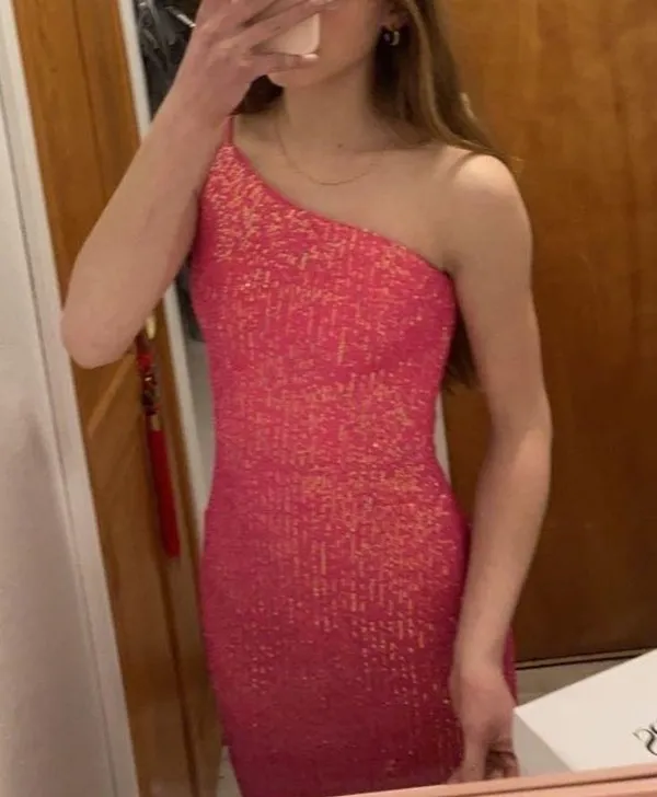Nordstrom HOT PINK PROM/INVOLVED IN A WEDDING DRESS!💖💕💗💖💞💓🌸💘🌷🎀💄🦩 - Image 6