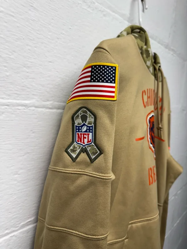 2019 Chicago Bears Salute to Service Hoodie - Image 5