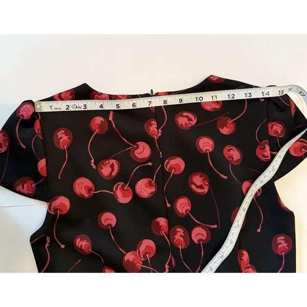 Betsey Johnson Dress Sz 4 Rockabilly Pinup Retro Cherry‎ Print Bombshell 50s 60s - Image 13