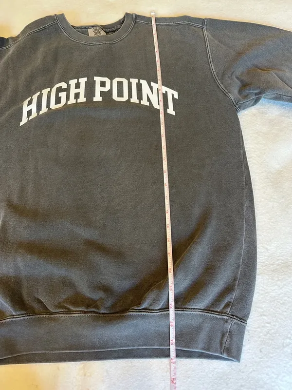 High Point University Gray Comfort Colors Sweatshirt Sz M & Beanie Toboggan - Image 4