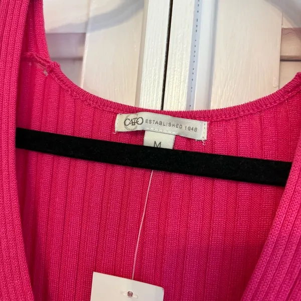 Cato Pink‎ Ribbed Sweater Dress Size Medium - Image 9