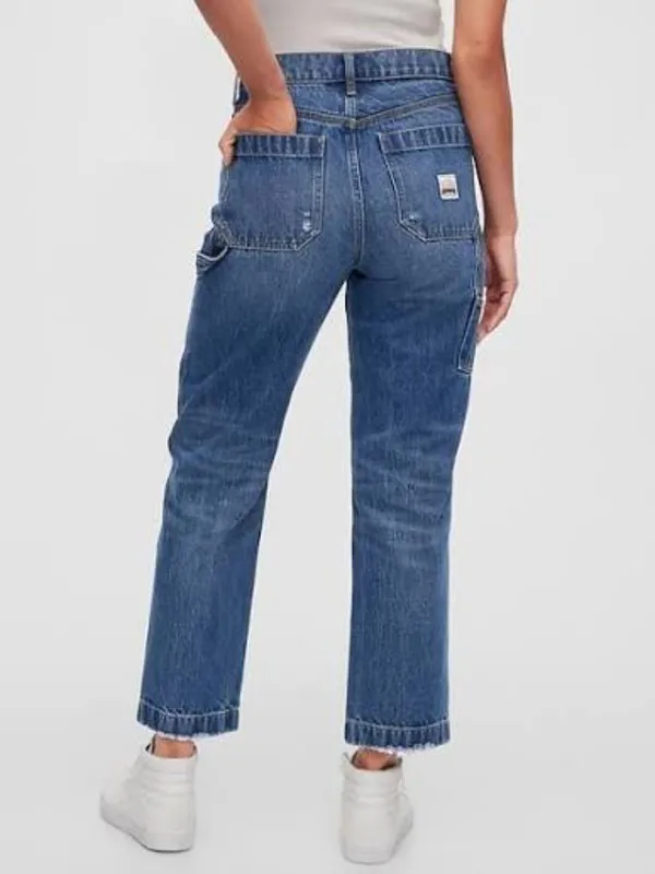 Gap Work Force High Rise Carpenter Jeans Medium Indigo - Image 2