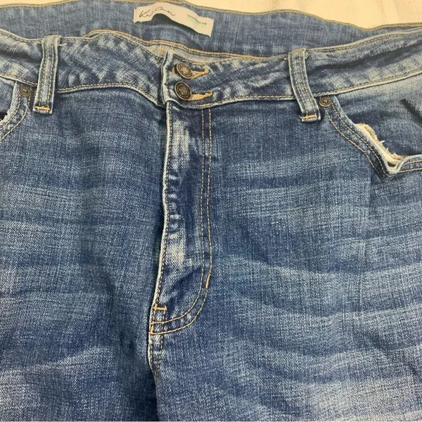 Kancan women's size 32 flare split leg jeans denim xl maurices - Image 10