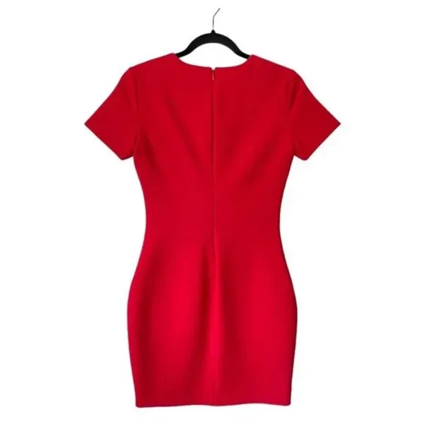Likely Manhattan Mini Dress in Scarlet Red Short Sleeve Fitted - Image 4