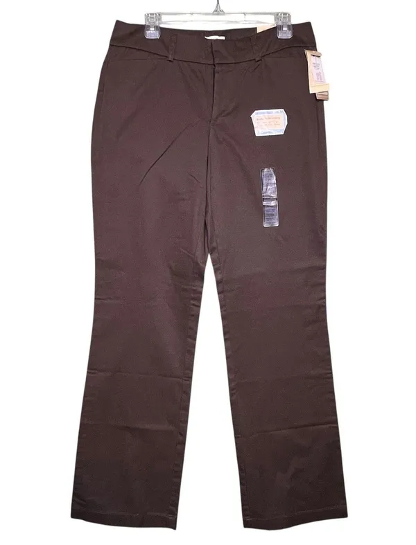 Dockers Pants Womens 10 Long Mid Rise Curvy Truly Slimming Straight Leg New - Image 2