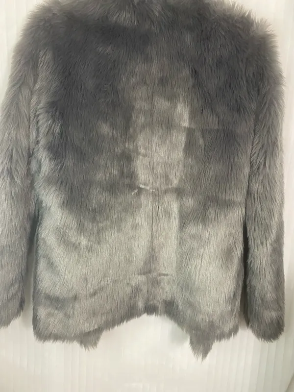 Forever 21 Exclusive Faux Fur Gray Women's Jacket - Image 10