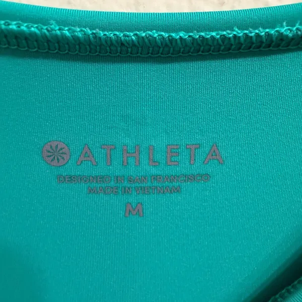 Athleta Sunlover UPF 50+‎ Sleeveless Mesh Hem Teal Green Medium 420736 - Image 7
