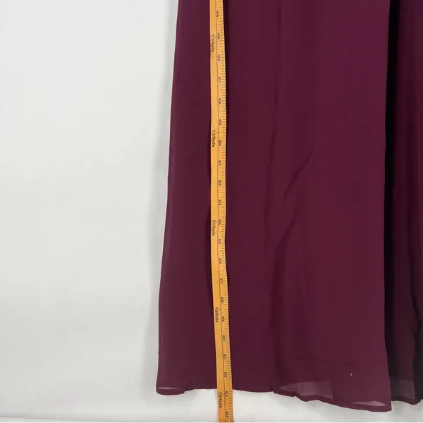 Show Me Your Mumu Flowy Ruffle Maxi Dress‎ in Merlot Chiffon NWT Size XS - Image 15
