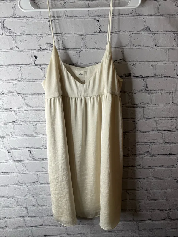 Wilfred Cream Spaghetti-Strap Summer Dress size medium - Image 2