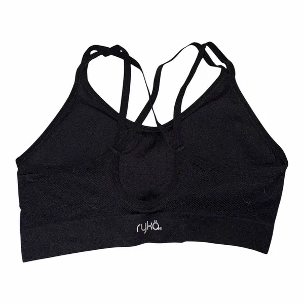 Ryka Women's Strappy Keyhole Sports Black Sz Large Bra - Image 4