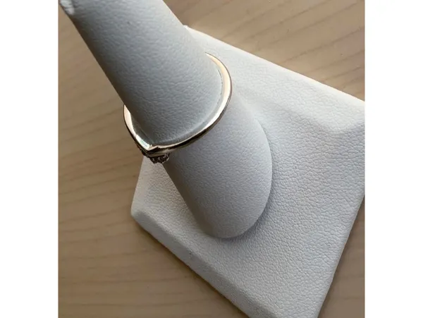 Authentic Pandora Tiara Wishbone Ring with Clear CZ (Sterling Silver Size 9 - Image 3