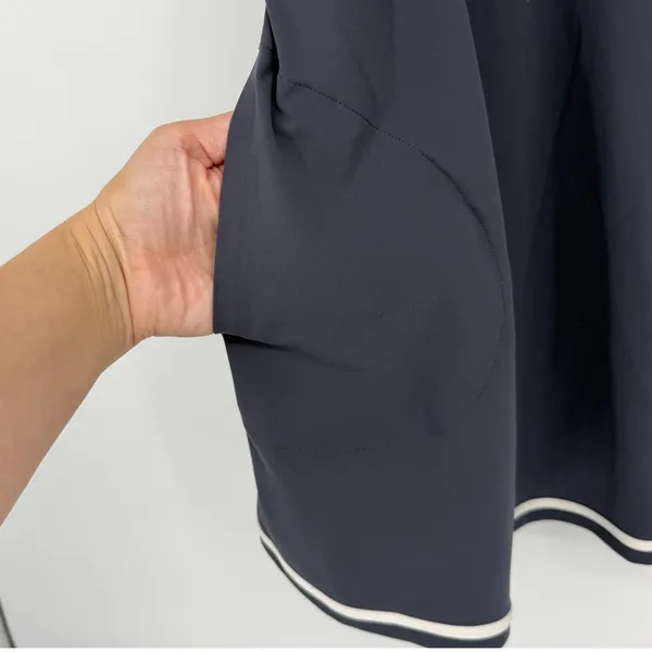 Vuori Volley Dress XS Navy White Trim Racerback Tennis Golf Pockets Athletic - Image 3