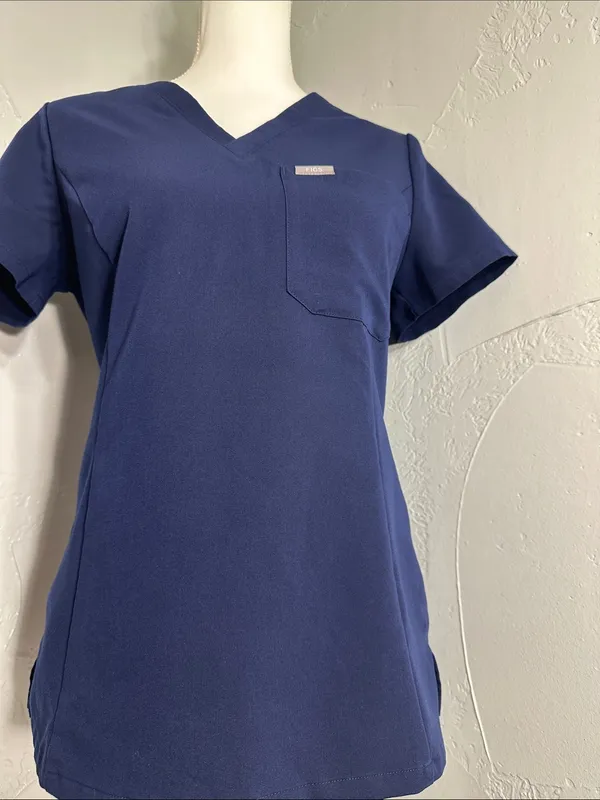 Figs Women’s Navy V-Neck Medical Top - Image 8