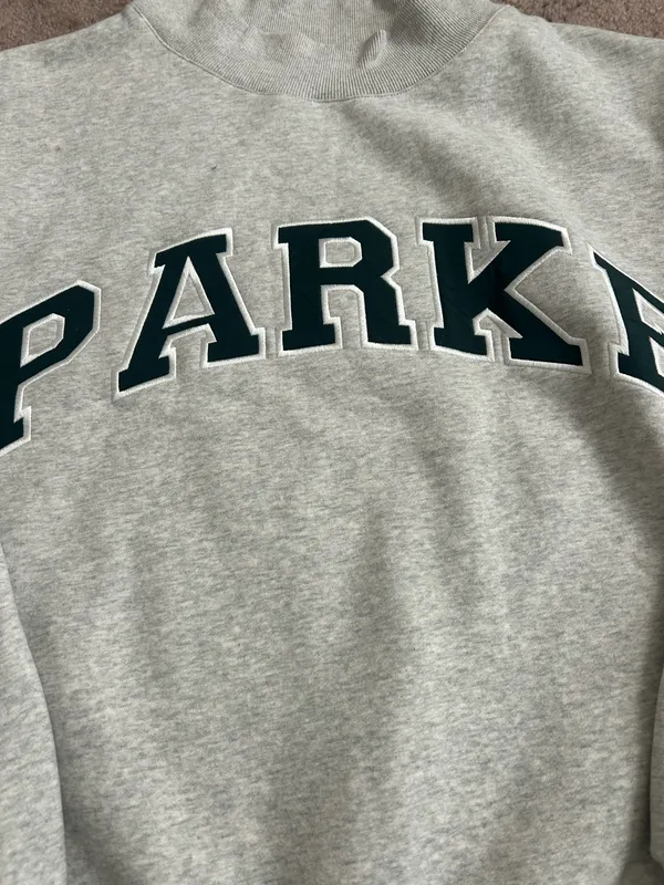 Parke cities varsity Mockneck Sweatshirt New York Green NYC - Image 3
