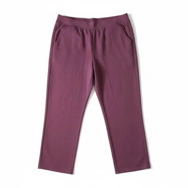 Athletic Works Womens Pants Sz 1X 16W-18W Purple (Maroon) Fleece Stretch Casual - Image 2