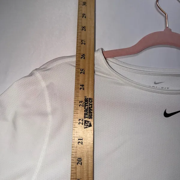 Nike Long Sleeve Shirt Womens XL White Dri-FIT Athletic Activewear Top - Image 6