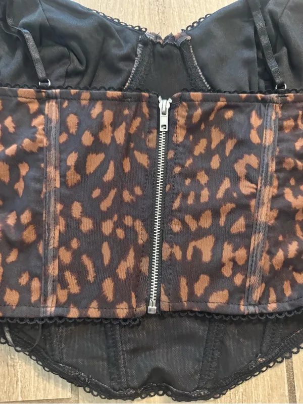 Leopard Print Bustier Corset Top - Image 5