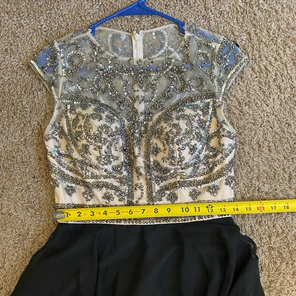 Womens Let’s Dress size Medium Black - Image 13