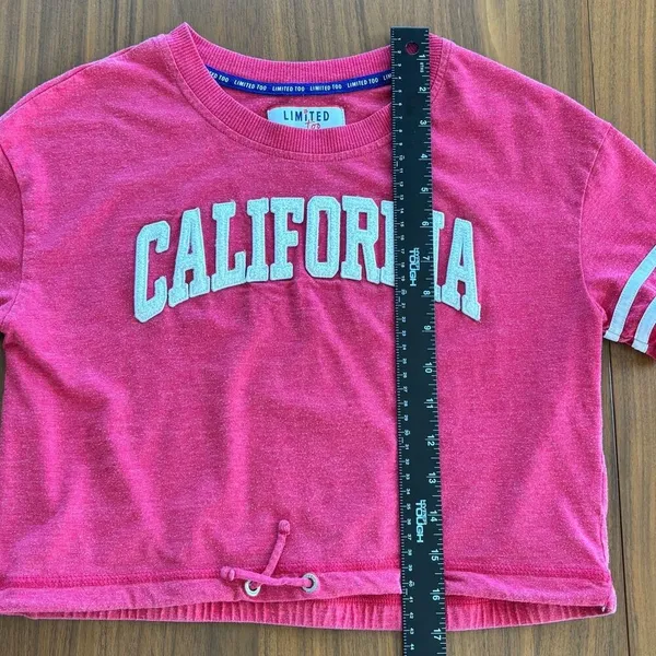 Limited Too Y2K Graphic Baby Tee Crop Juniors Medium California Preppy Americana - Image 9
