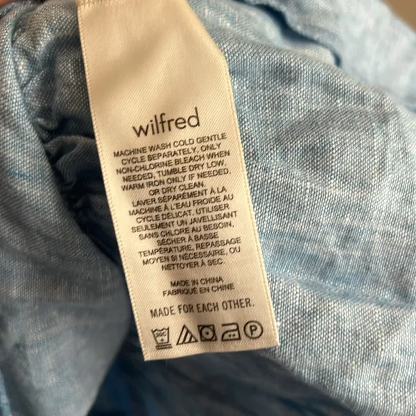 Aritzia Wilfred Blue Tempest Linen Dress Small - Image 6