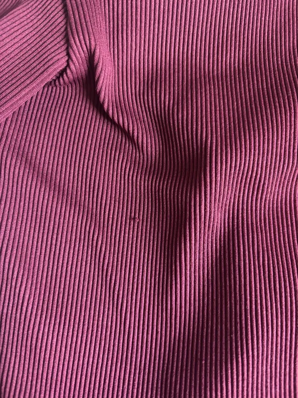 Maroon Urban Outfitters Cropped Long Sleeve - Image 4