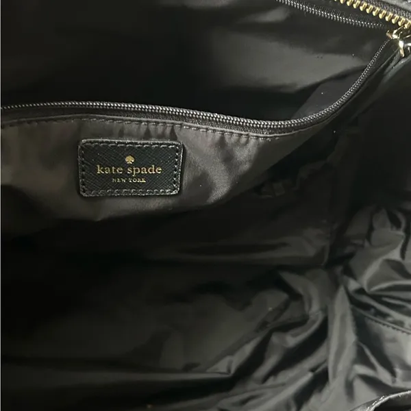 Kate Spade Kaylie Baby Bag Classic Black Nylon Tote Diaper Bag - Image 8