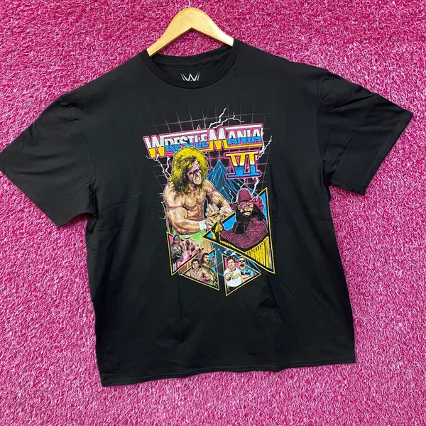 WWE Wrestlemania VI Black Short Sleeve Graphic T-Shirt 2XL - Image 3