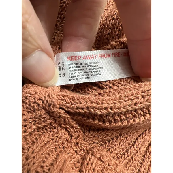 Free People Beach Women's Pullover Sweater Size XS Rust Brown Dolman‎ Ribbed - Image 11