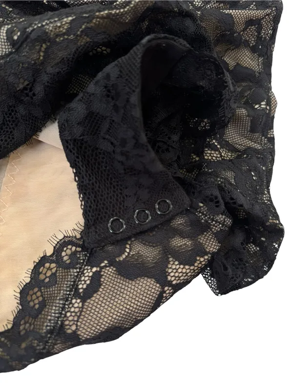 NWT Popilush Tummy Control Lace V-Neck Shapewear Slimming Bodysuit Black Size L - Image 10