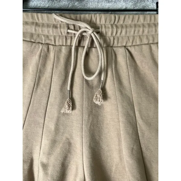 UGG Women's Phaedra Short Tan Elastic Drawstring Flounce Ruffle Lounge Shorts XS - Image 2