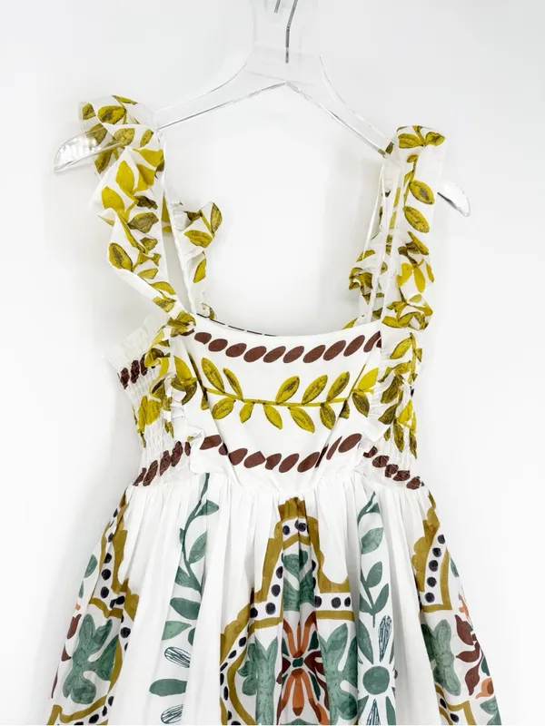 NWT Anthropologie Ruffle Sleeve Square Neck Mini Dress M - Image 4