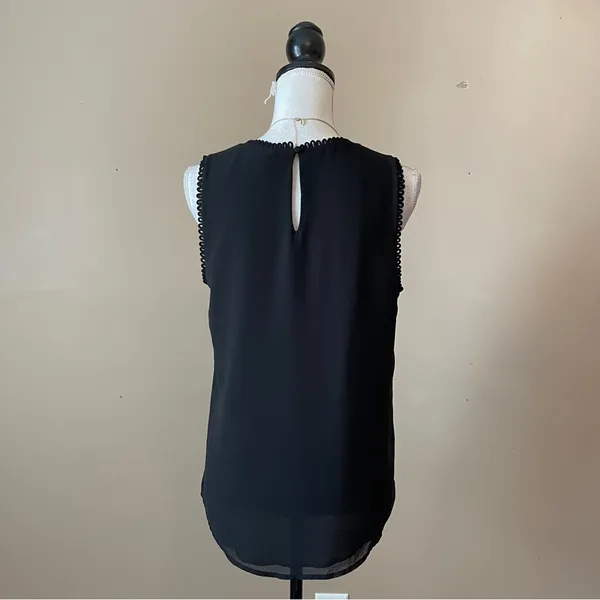 NAKED ZEBRA | Black Sleeveless Chiffon Blouse Sz M - Image 7