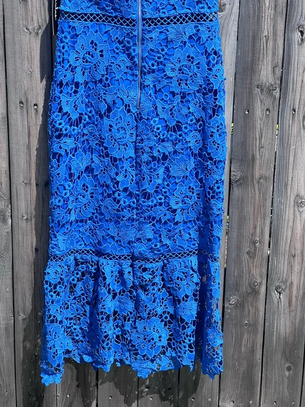 Lulu's Taliah Blue Lace Midi Dress - Image 10