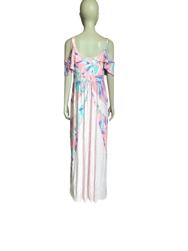 Soma Pink, Blue and Purple Patterned Maxi Dress - Image 5