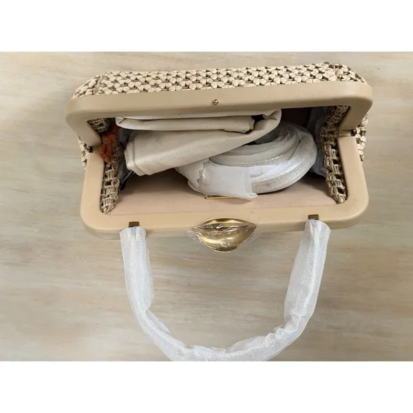 NEW | Cult Gaia Zuma Mini Woven Crossbody Tote Sand Top Handle Bag NWT $458 - Image 14