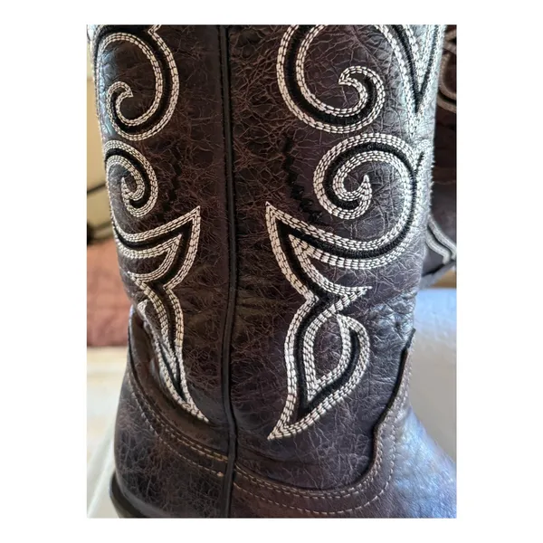 Circle G Womens Cowboy Boots Size 9.5 Brown Leather Square Toe Western Texas - Image 7