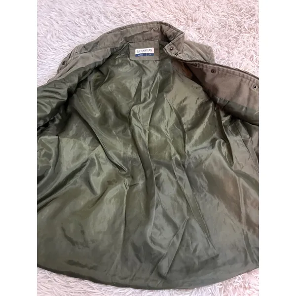 Magellan Outdoors Quilted Vest Olive Green Snap Front Collar‎ Pockets Size L - Image 9