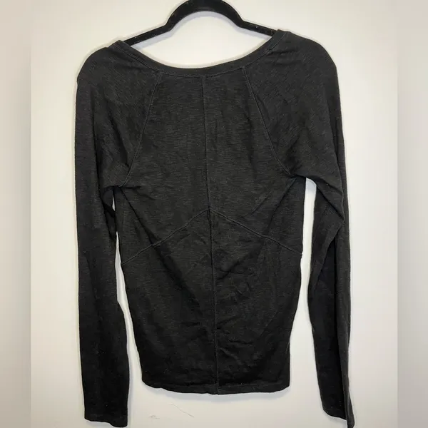 Free People Thick Cotton Blend Fitted Long Sleeve Lg - Image 4