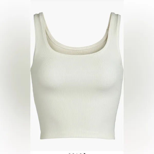 SKIMS Cotton Jersey T Shirt Ribbed Classic Staple Bone NEW - Image 4