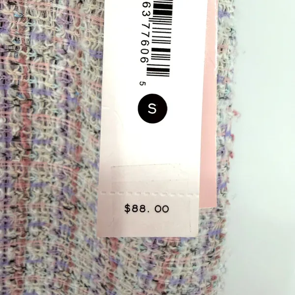 Aqua Rainbow Tweed Mini Dress Womens Small Pink‎ Multi Preppy Classic Feminine - Image 8