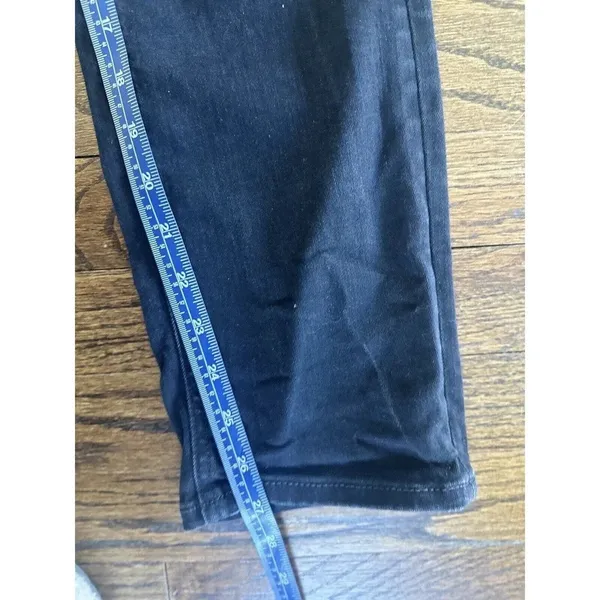 7 for All Mankind Slim Women's Size 4 Black Denim Stretch Jeans 2785 - Image 3
