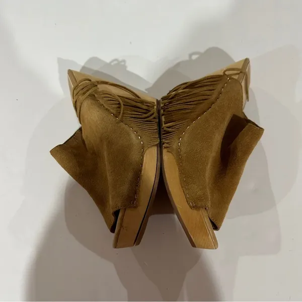 Dolce Vita Tan‎ Suede Fridge Wedge Clog Sandals Size 9 - Image 4